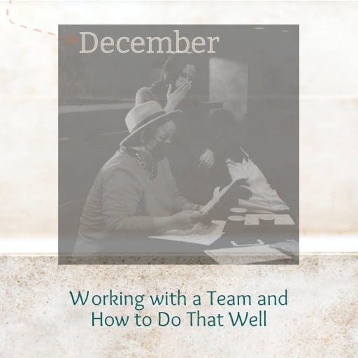 H2RA December: Working with a team and how to do that well.